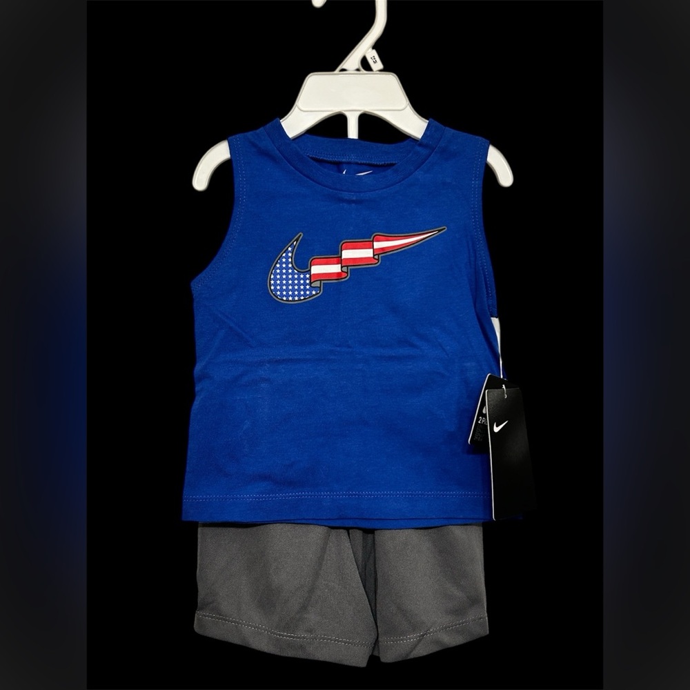 Nike Smoke Grey Athletic Two-Piece Set | Patriotic | USA 🇺🇸 |
